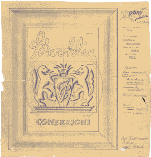 Image for Bozzetto per pubblicità "Brooklin confezioni"