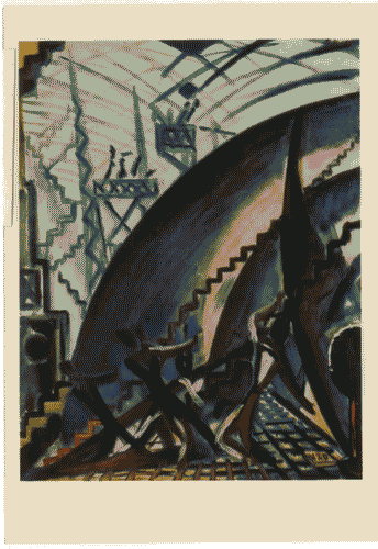 Image for Il luogo del lavoro - Il lavoro trasformato in immagini - Ritratto di un imprenditore collezionista: Giuseppe Verzocchi - Dipinto "Il lavoro del metallo" - Virgilio Guidi