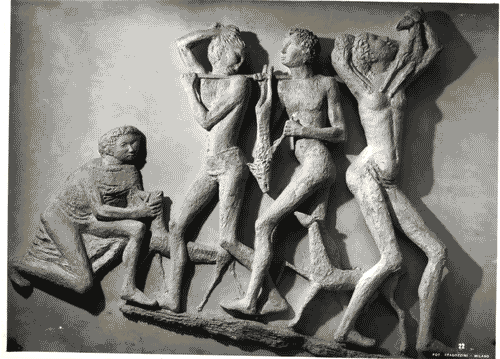 Image for IX Triennale - Palazzo dell'Arte - Scalone d'Onore e vestibolo del primo piano - Altorilievo eroico di Romani Rui