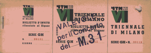 Image for Blocchetto di biglietti d'invito di colore rosa, serie GH, con logo di Mario Sironi