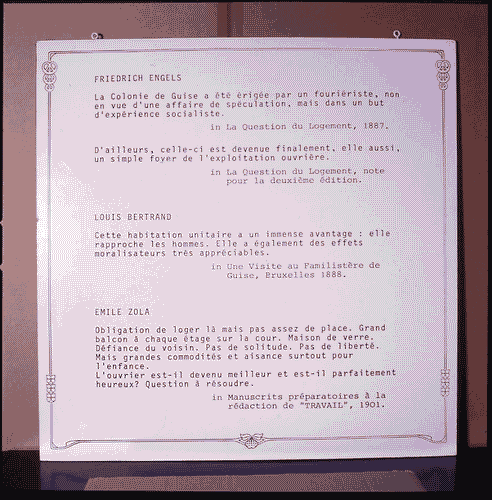 Image for XVI Triennale - Primo ciclo - Catasto del disegno - Le familistere de Guise ou les équivalentes de la richesse - Pannello didascalico