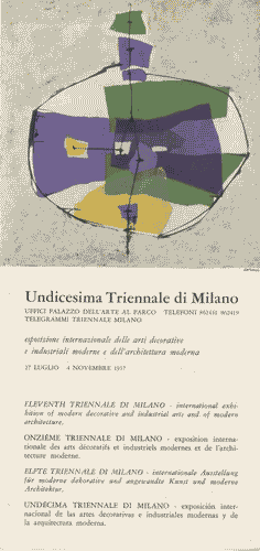 Image for Pieghevole della XI Triennale, con immagine manifesto di Eugenio Carmi