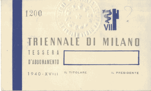 Image for Tessera d'abbonamento, con logo di Enrico Ciuti e timbro a secco