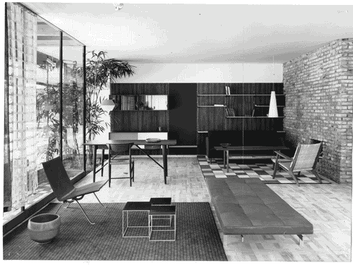 Image for XI Triennale - Parco Sempione - Mostra internazionale dell'abitazione - Alloggio danese - Soggiorno - Federico Fogh