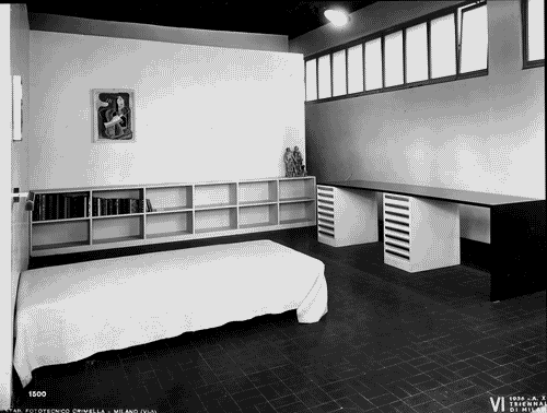Image for VI Triennale - Padiglione nel parco Sempione. Mostra dell'abitazione - Alloggio n. 3: tipo di alloggio per tre persone - Zona letto