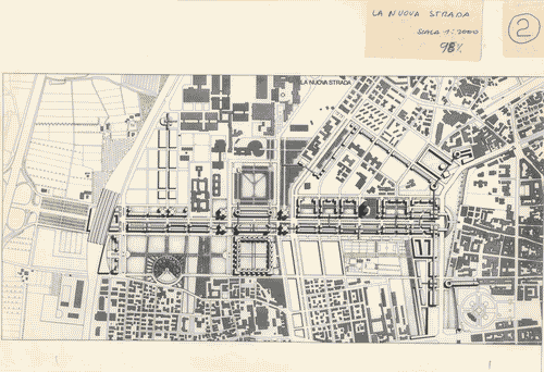 Image for Le città immaginate - Nove progetti per nove città. Sezione progettuale -Bologna (L'asse di via Stalingrado e il Fiera district) - Planimetria dell'area di progetto di via Stalingrado