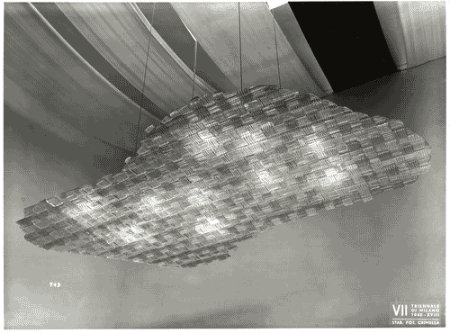 Image for VII Triennale - Mostra dei metalli e dei vetri - Produzione Seguso - Lampadario in vetro