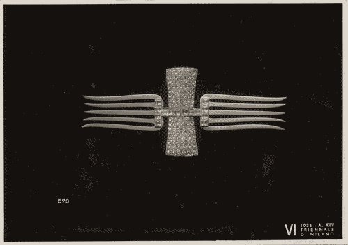 Image for VI Triennale - Sezione dell'E.N.A.P.I. - Gioielli - Fibbia in pietre chimiche