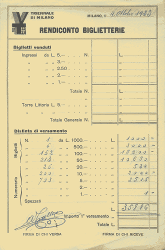 Image for Blocco del Rendiconto biglietterie