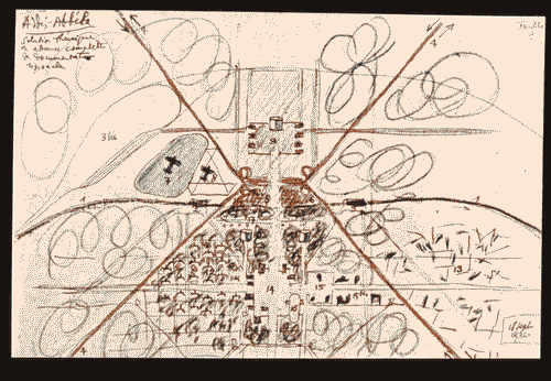Image for XVII Triennale - Le città del mondo e il futuro delle metropoli - Partecipazioni internazionali - Sezione Etiopia - Schizzo per il piano urbanistico di Addis Abeba
