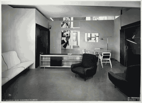 Image for IX Triennale - Abitazione - Alloggio n. 7: elementi di appartamento - Marco Zanuso - Soggiorno