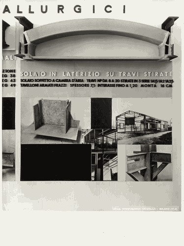 Image for VI Triennale - Padiglione nel parco Sempione. Sistemi costruttivi e materiali edilizi - Sezione dei solai, impalcature piane, pensiline