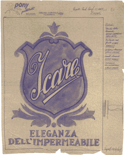 Image for Bozzetto per specchio luminoso "Icare. Eleganza dell'impermeabile