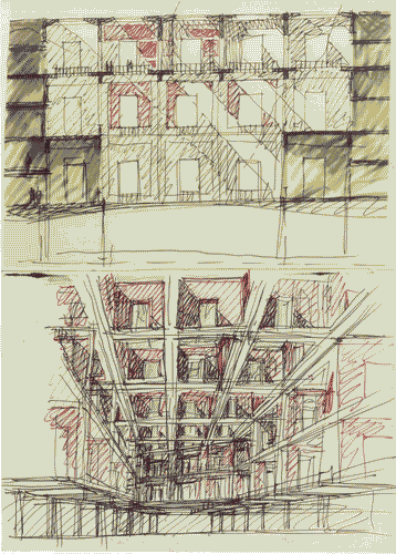 Image for Le città immaginate - Nove progetti per nove città. Sezione progettuale -Roma (La città politica. Il Parlamento e i nuovi ministeri) - Studio per il foro della politica in via del Corso