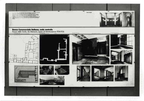 Image for XVI Triennale - Secondo ciclo - Catasto del disegno - Giuseppe de Finetti, progetti 1920-1951 - Pannello con il progetto per la sede centrale della Banca Commerciale Italiana a Milano
