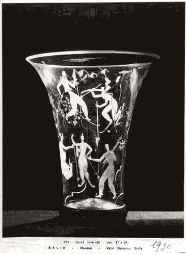 Image for Vaso in vetro inciso nella galleria dei vetri
