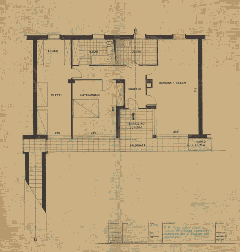 Image for Casa a due piani prefabbricabile. Associazione a schiera non speculare. Primo piano. Suddivisione degli ambienti