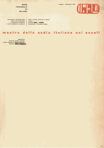 Image for Carta intestata "mostra della sedia italiana nei secoli" (Mod. T9-4)