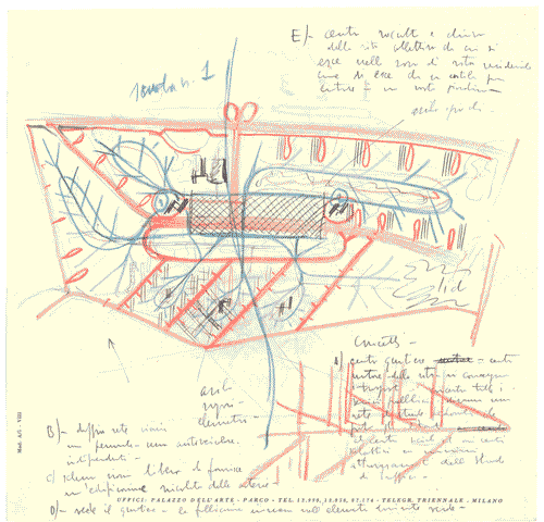 Image for Studio planimetrico del quartiere con annotazioni dell'autore