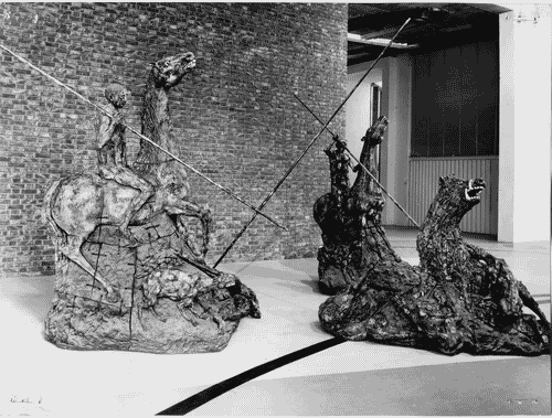 Image for X Triennale - Palazzo dell'Arte - Atrio e vestibolo del piano terreno - Gruppo scultoreo "caccia al cinghiale" - Agenore Fabbri