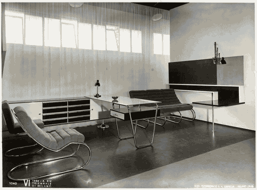 Image for VI Triennale - Padiglione nel parco Sempione. Mostra dell'abitazione - Alloggio n. 5: quattro elementi di alloggio per un professionista, con studio annesso - Studio