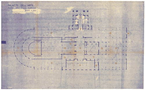 Image for Palazzo dell'Arte. Piano terreno. Indicazione degli spazi