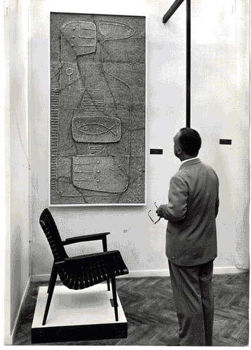 Image for XI Triennale - Sezione del Canada - Poltrona di legno - Reinhold Koller -Scultura in arenaria - Don Wallace