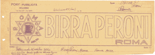 Image for Bozzetto per pubblicità "Birra Peroni Roma"