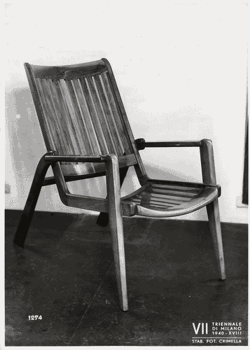 Image for VII Triennale - Mostra dell'E.N.A.P.I. - Mobili e oggetti di legno - Poltroncina di legno di Damiano Cassone