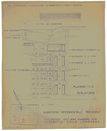 Image for Lottizzazione dell'area assegnata alla Cooperativa edile lombarda