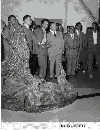 Image for X Triennale - Visita del Presidente del Consiglio dei Ministri, on. Mario Scelba - Agenore Fabbri - Ugo Zanchetta