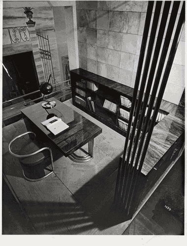 Image for V Triennale - Arti decorative e industriali - La Strada-Mostra d'ambienti moderni - Stanza per un uomo di studio di Agnoldomenico Pica