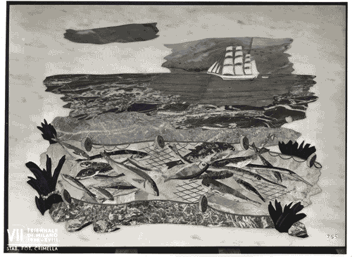 Image for VII Triennale - Mostra dell'E.N.A.P.I. - Alabastro, marmo, pietra - Tavolino con piano a intarsio di marmi di Alberto Salietti