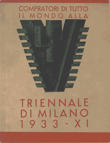 Image for Opuscolo "Compratori di tutto il mondo alla V Triennale di Milano. 1933 - XI", 48 pagine, con logo di Mario Sironi in copertina