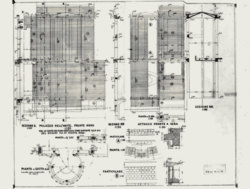 Image for Palazzo dell'Arte - Disegni di progetto - Particolare costruttivo della muratura in clinker