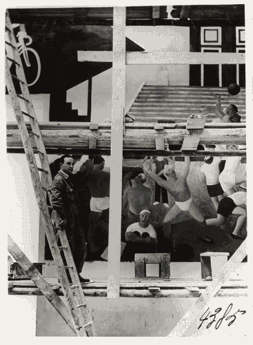 Image for V Triennale - Lavori di allestimento - Galleria delle pitture - Pittura murale "olimpiadi" - Cesare Breveglieri