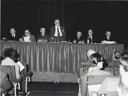 Image for XIV Triennale - Conferenza stampa - Dino Gentili - Albe Steiner - Marco Zanuso - Tommaso Ferraris - Giancarlo De Carlo - Vittoriano Viganò - Alberto Rosselli