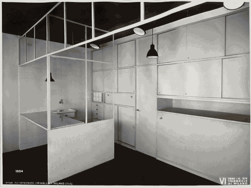 Image for VI Triennale - Padiglione nel parco Sempione. Mostra dell'abitazione - Alloggio n. 3: tipo di alloggio per tre persone - Cucina e camera di servizio