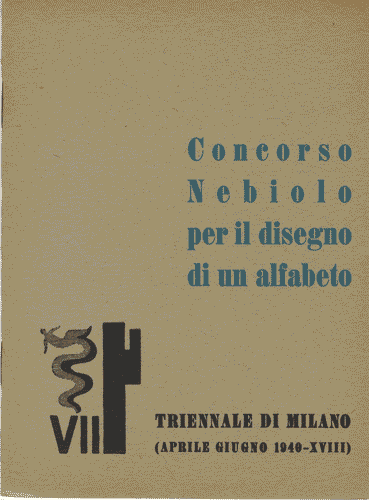 Image for Opuscolo "Concorso Nebiolo per il disegno di un alfabeto", 8 pagine, con logo di Enrico Ciuti in copertina