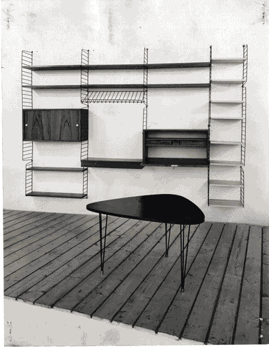 Image for X Triennale - Mostra del mobile singolo - Libreria di Nisse Strinnig - Tavolino di Stefanson