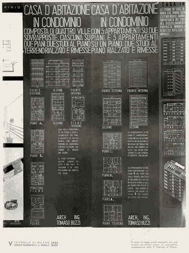 Image for V Triennale - Mostra internazionale di architettura moderna - I° galleria dell'Italia - Progetti di edifici tipici - Case di abitazione - Casa in condominio di Tomaso Buzzi