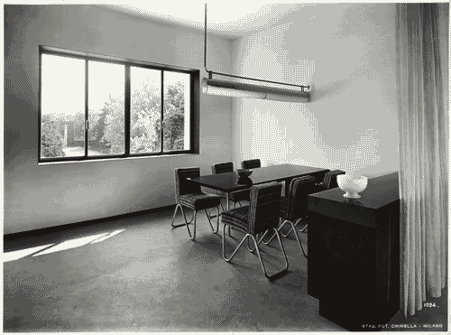 Image for V Triennale - Mostra dell'abitazione - Casa a struttura d'acciaio di Giuseppe Pagano, Franco Albini, Renato Camus, Giancarlo Palanti, Giuseppe Mazzoleni, Giulio Minoletti - Sala da pranzo