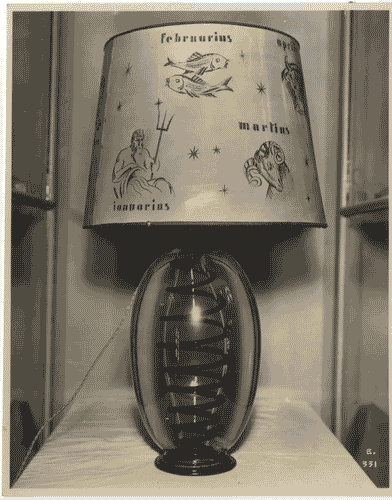 Image for IV Triennale - Galleria dell'illuminazione - Lampada di Venini S.A., disegno di Napoleone Martinuzzi
