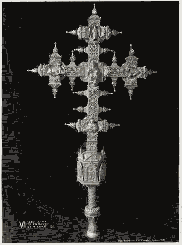 Image for VI Triennale - Mostra dell'antica oreficeria italiana - Vetrina XV. Oreficerie sacre del Louvre e croce di Domaso - Croce processionale