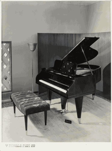 Image for V Triennale - Arti decorative e industriali - La Strada-Mostra d'ambienti moderni - Saletta della musica di Michele Marelli