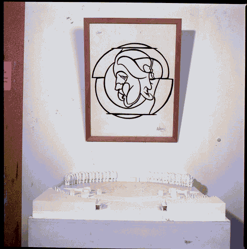 Image for Le città immaginate - Nove progetti per nove città. Sezione progettuale -Milano (Dalla ferrovia alla città: Bovisa, porta Vittoria, porta Genova) -Modello in scala della piazza del progetto per porta Vittoria di M. Cerasi disegno di V. Adami