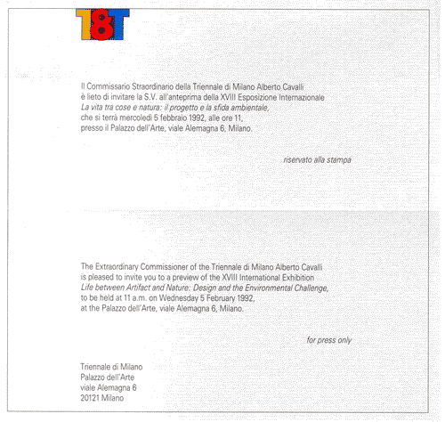 Image for Invito riservato alla Stampa all'anteprima della XVIII Triennale