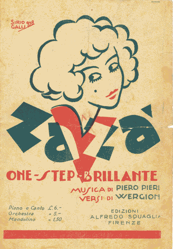 Image for Spartito musicale "Zazà. One-step brillante. Musica di Piero Pieri. Versi di Wergion"