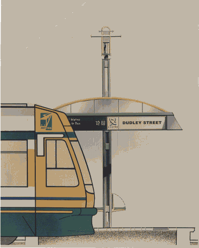 Image for La città temporanea - Metropolitana - Dettaglio fermata della metropolitana leggera tra Birmingham e Wolverhampton