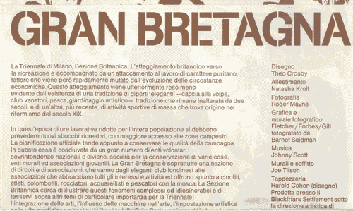Image for Pieghevole con testo introduttivo alla sezione della Gran Bretagna